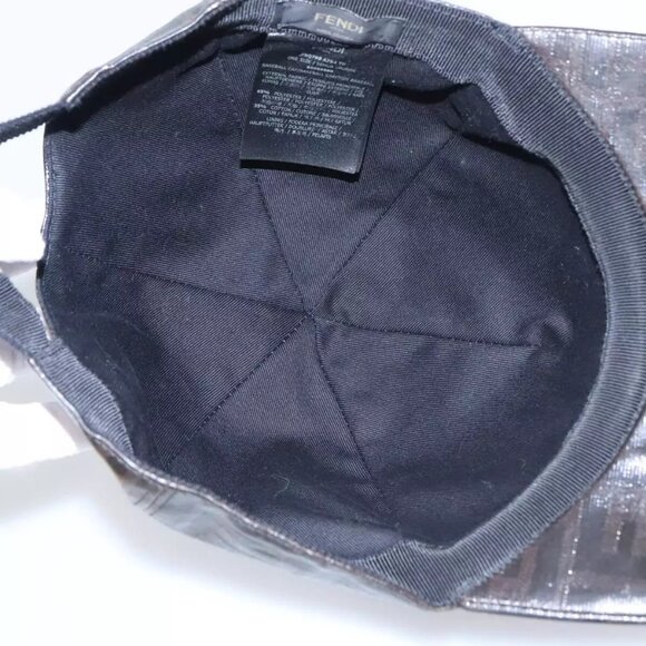 FENDI Zucca Canvas Cap Black Brown Auth main image 15